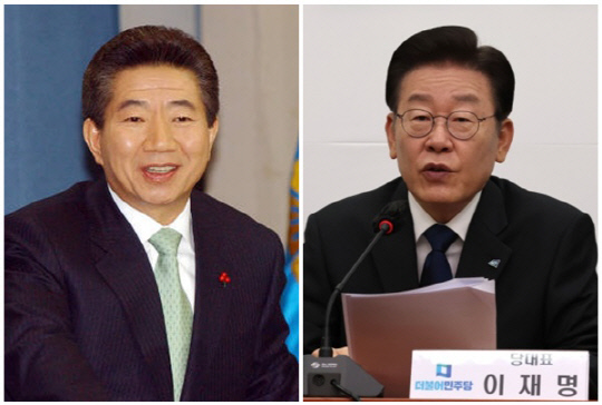 고(故) 노무현 전 대통령과 이재명 더불어민주당 대표. <연합뉴스>